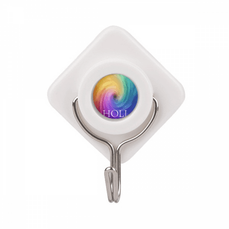 

Holly Swirl Colorful Festival Adhesive Wall Hooks Hanging Self Sticky