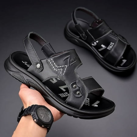 

Men s Sandals Leather Open Toe Beach Sandal Outdoor Summer Sport Sandals A8