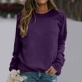 thumbnail image 2 of WEAIXIMIUNG Robe Chandail en Molleton Grande Taille pour Femmes Quotidien Maison Extérieur Entraînement Manches Longues Col Rond T-Shirt Haut Imprimé Chandail en Molleton Blouse de Rue Mode Urbaine, 2 of 5