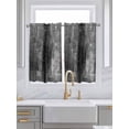 thumbnail image 2 of Tier Curtains 45 Inches Long, Gray Window Treatment Curtain Drapes, Retro Oil Painting Modern Abstract Art Aesthetics Small Curtain Drapes for Bathroom Laundry Room, 27.5"x45", 2 Panels, 2 of 7