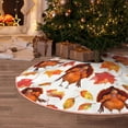 thumbnail image 5 of Sikiie Thanksgiving Turkey Leaves Christmas Tree Skirt, Christmas Tree Decorations, Christmas Decor, Tree Mat Decoration(30-48IN)-48", 5 of 6
