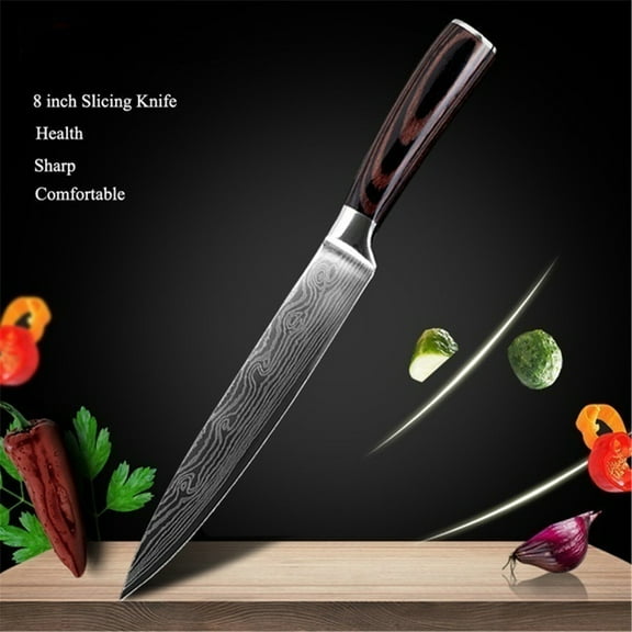 Slicing Carving Knife, 8 Inch Sashimi Sushi Knives Chef Kitchen, High Carbon Stainless Steel, with Ergonomic Handle