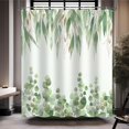 thumbnail image 3 of Green Sage Leaves Shower Curtain,Watercolor Spring Eucalyptus Plant Leaves Shower Curtain Set Waterproof Bathtub Curtain Home Decor with 12 Hooks,72x72 inches, 3 of 6