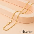 thumbnail image 4 of 555Jewelry Thin 2.5mm Lightweight Stainless Steel Box Chain Necklace for Men & Women, Gold, 18 Inch, 4 of 8