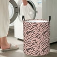 thumbnail image 7 of DouZhe Waterproof Collapsible Large Laundry Baskets, Fashion Leopard Print Pastels Prints Circular Hamper with Handles, 7 of 7