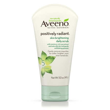 Aveeno Positively Radiant Skin Brightening Exfoliating Daily Scrub 5Oz
