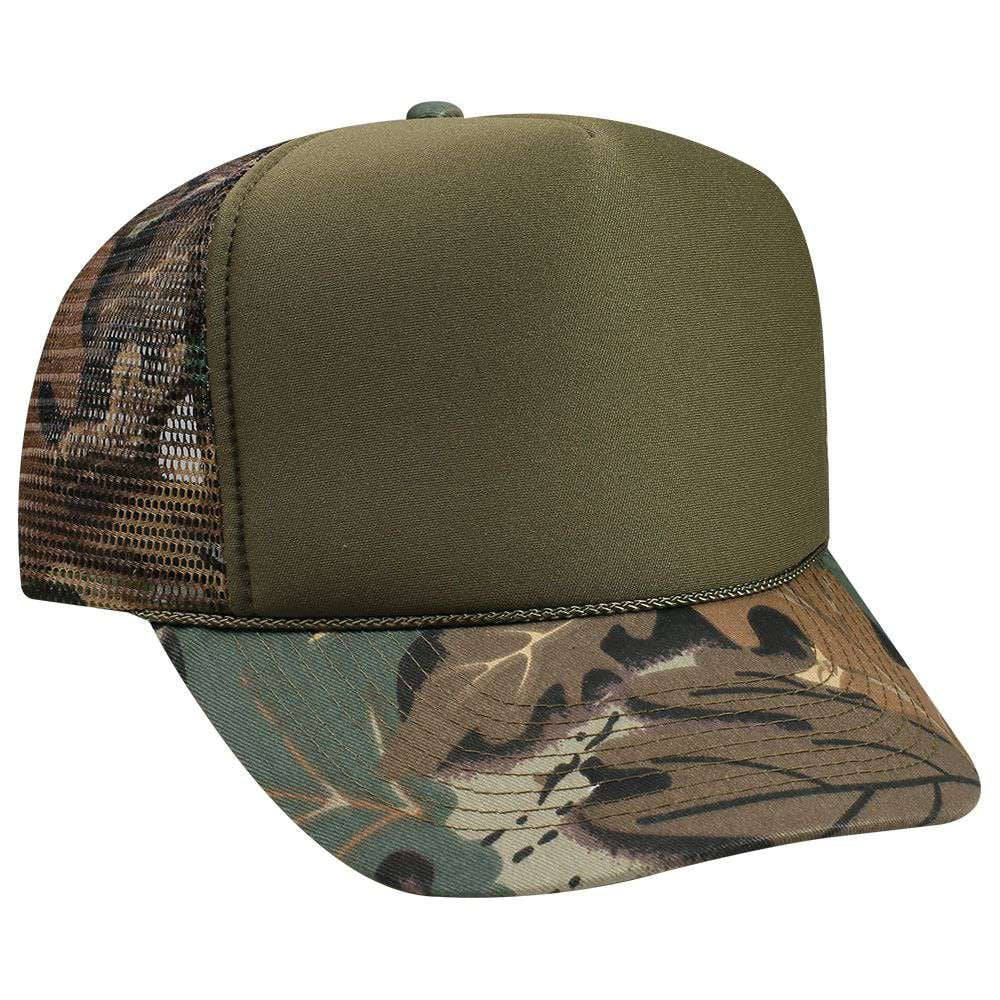 wholesale 12 x otto camouflage foam front 5 panel high crown mesh back ...