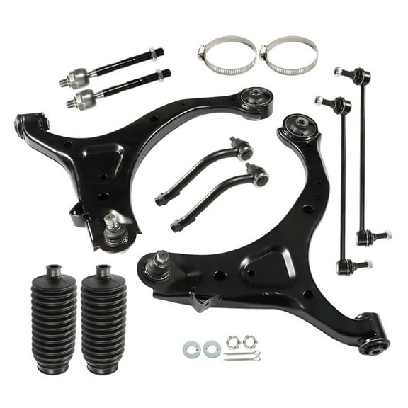 Fit for 07-12 Santa Fe Sorento Suspension Kit Front Lower Control Arm Sway Bar Link Boots Kit (10 Pcs)