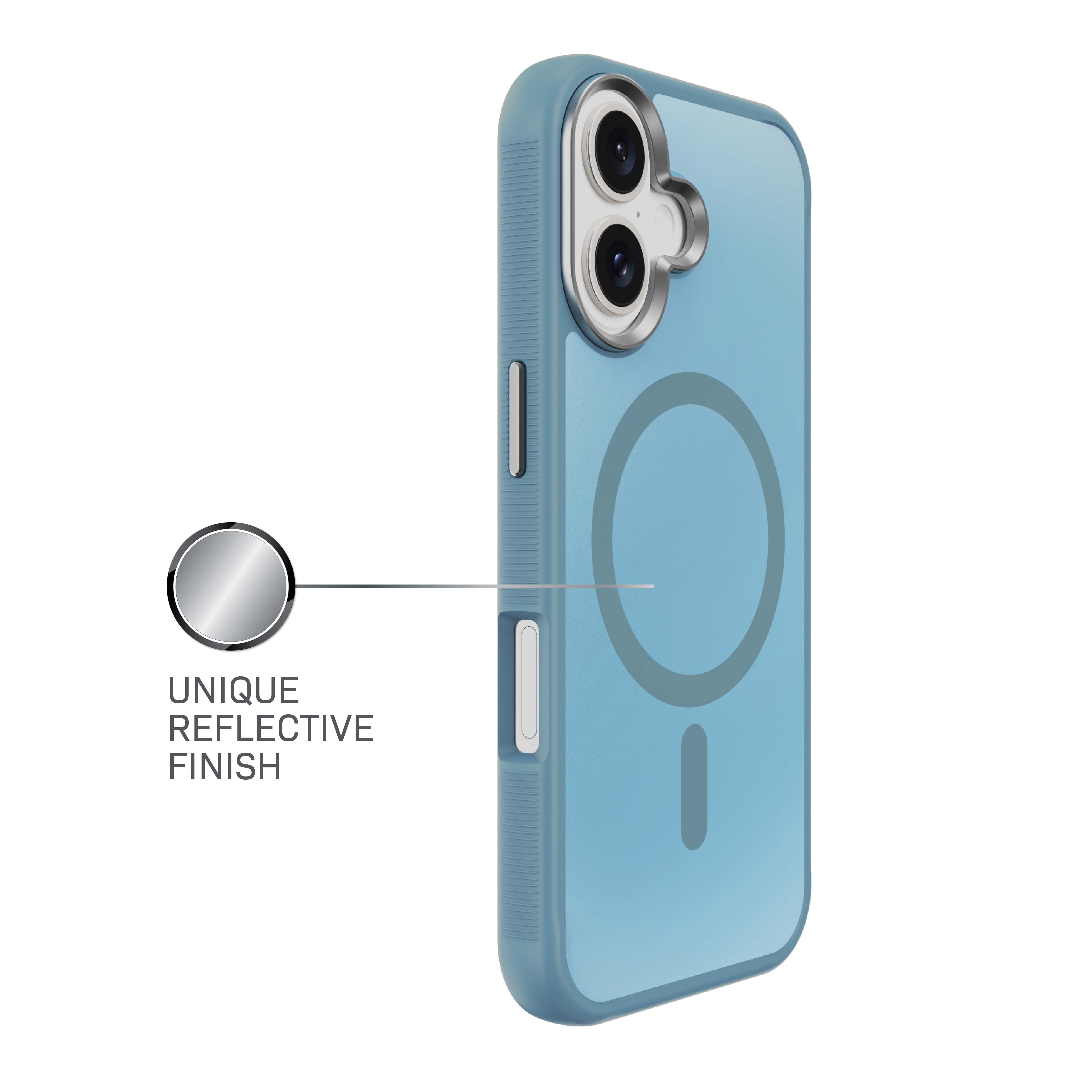 Body Glove Reflector Phone Case for iPhone 17, MagSafe Compatible - Metallic Seafoam