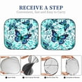 thumbnail image 5 of Kdxio Blue Floral With Butterflies Print 2-Piece Sun Shade Front Windshield - Foldable Car Front Window Sunshades For Most Sedans Suv Truck, 5 of 6