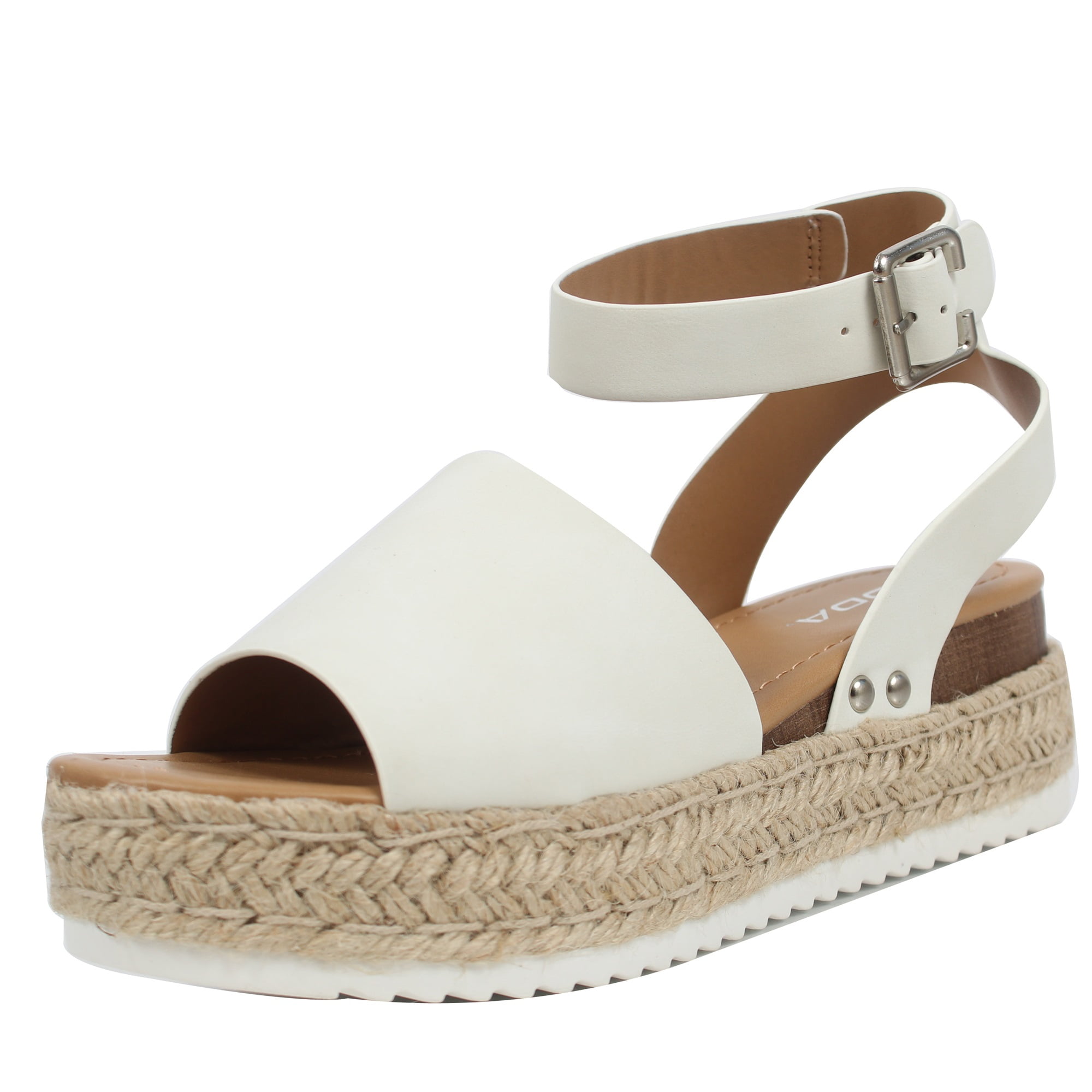soda women's open toe halter ankle strap espadrille sandal
