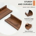 thumbnail image 4 of 56inch Picture Ledge, Floating Shelves Wall Mounted Set of 2, Photo Shelf for Decor,Walnut, 4 of 7