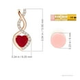 thumbnail image 4 of Angara Natural Ruby Infinity Heart Pendant Necklace in 14K Rose Gold for Women (Size-4mm) - July Birthstone Jewelry | Natural Ruby Necklace, 4 of 9