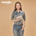 thumbnail image 3 of Wrangler Women's Large Minimalist Phone Wallet Stylish Double Zipper Cash Wallet with RFID Protection for Ladies, Beige, 3 of 7