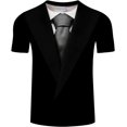 thumbnail image 1 of "Xishao Camiseta de verano para hombre, con estampado 3D, diseño de moño y moño en 3D, divertido, a la moda, retro, manga corta" Xishao ropa, 1 of 2