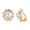 A, variant on Yoursfs Gold and White Pearl Clip on Earrings for Women Non Pierced Ears Rose Gold Plated Drop Earrings with Spiral Austral Crystal Decorated Edge