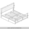 thumbnail image 6 of Castle Place Metal Platform Bed, King, White, Classic, 6 of 7