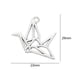 thumbnail image 4 of 30x dijes de grullas de Origami, dijes de grullas de papel para mujeres, colgantes de joyería de aleación de Zinc para llaveros, decoraciones hechas a Plata Macarena colgantes de encantos, 4 of 5