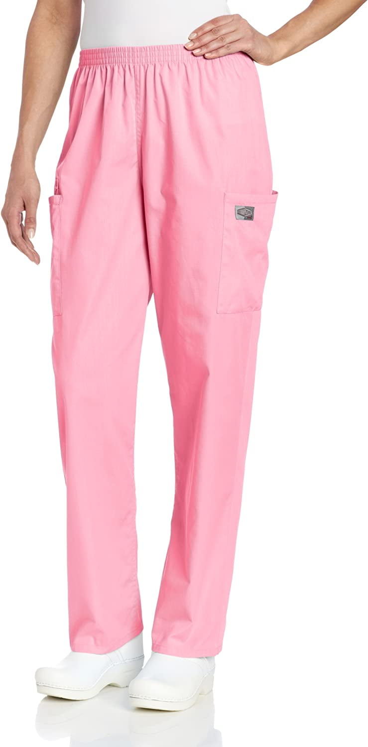 Scrub Zone Women's Durable 2Pocket Elastic Waist Classic Fit Cargo