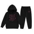 thumbnail image 3 of WOYY Girls' Sweatsuits Long Sleeve Soft Hoodie Sweatpants Outfits Tracksuit Kids 2Pcs Set, Sizes 2-13, 3 of 3