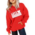thumbnail image 2 of FAOWME Sweat à Capuche pour Filles Manches Longues Chandail en Molleton Graphique Mignon pour Enfants Rouge 4-5 Ans, 2 of 3