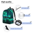 thumbnail image 4 of Lsque Northern Lights Pattern Canvas Daypack, Durable Backpack, High-quality Versatile Backpack,Vintage Compact Backpack-Medium, 4 of 6