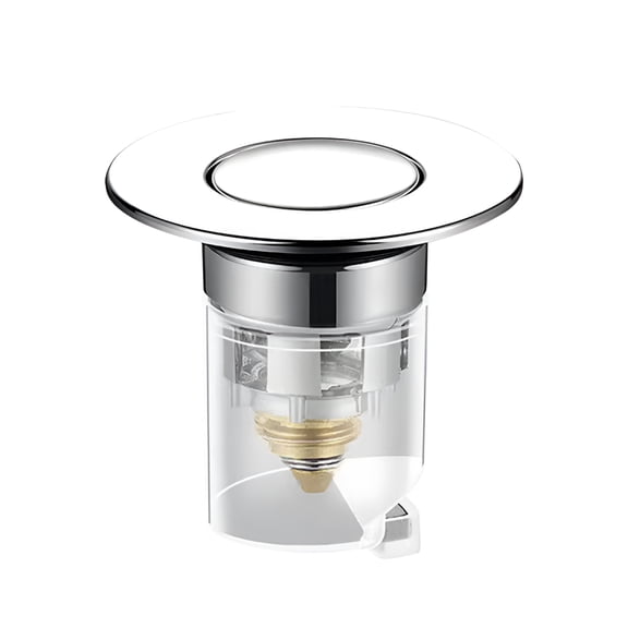 HIBIBUD Universal Bathroom Sink Stopper with Hair Catcher,for 1 1/4" ~1 1/2" inch Drain Hole,Spring Core Bathtub Drain Cover,Pop Up Sink Plug Basin Drain Strainer