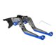 thumbnail image 1 of Palancas de freno y embrague cortas y largas para Yamaha YZF R1 99-01, palanca de freno ajustable en 6 posiciones, aleación de aluminio, mango de titanio con extremo azul, 1 of 6