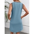 thumbnail image 4 of Vestido EVALESS casual con cuello en V sin mangas a rayas 2026 para mujer, 4 of 5
