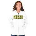 thumbnail image 3 of Vegan Waffle House Funny Sarcastic Zip Up Hoodie Men's Women's Brisco Brands L, 3 of 6