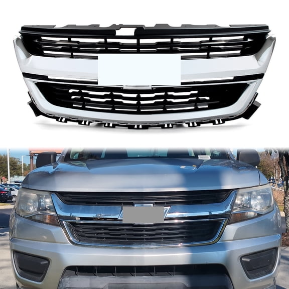 Front Bumper Grille Assembly W/ Chrome Trim Fit For Chevrolet Colorado 2015-2020