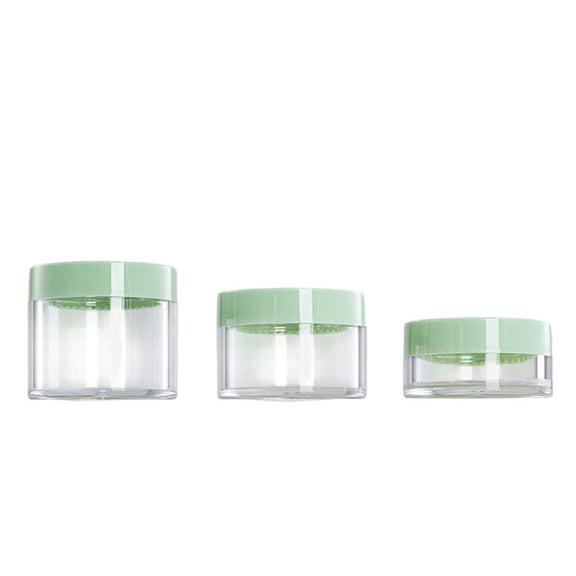 JUANCHENG Small Travel Jars Leak for Proof Travel Size Cream Containers Jar with Lids Green