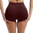 thumbnail image 4 of Tennis Dresses for Lady with Shorts Leggings Shorts for Women 5 Inch Stretchy Workout Butt Lifting Gym Seamless Biker Shorts Brown L, 4 of 6