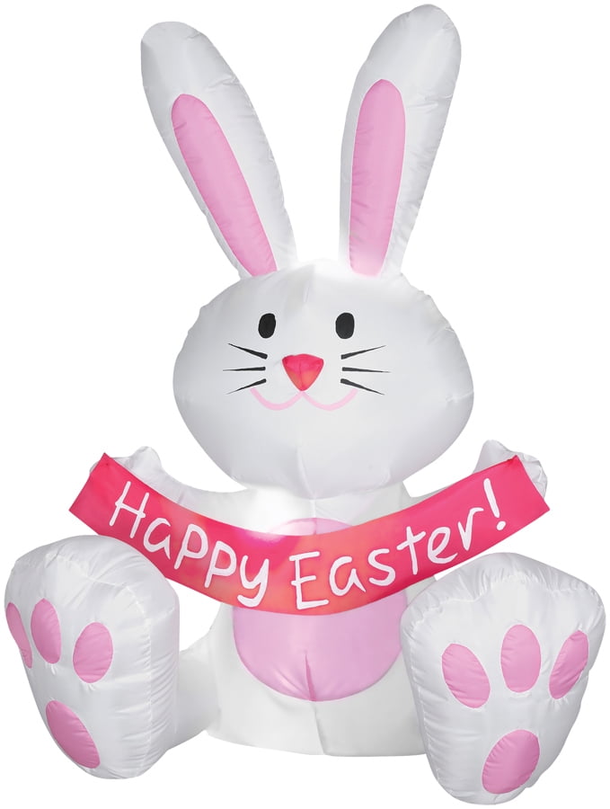 42" Small Easter Bunny Rabbit Spring Airblown Inflatable Yard
