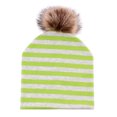thumbnail image 2 of Mujeres Calientes de de Invierno de Punto de de Pom Hairball Gorro de Esquí Negro blanco a rayas Soledad gorro de mujer, 2 of 6