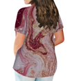 thumbnail image 3 of Gibobby Playera de Manga Corta con Cuello Redondo Tops talla grande para mujer, túnica con estampado Floral verano, Tops primavera, camisas manga corta con cuello re(Rosa,G), 3 of 4