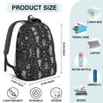 thumbnail image 5 of Skull and Hand Gothic Pattern Cute School Backpack Bag with Padded Back and Adjustable Shoulder Straps 16.9 X 12.6 X 5.9 Inches, 5 of 5