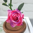 thumbnail image 3 of Fiudx Rosa Romántica de Cristal, Vidrio de Borosilicato Alto, Luces Led Alimentadas Por Usb, Base de Madera de Pino, Decoración para Bodas, Regalo Festivo, Ambiente Elegante, Tamaño 5.71X5.71X9.06 Pu, 3 of 5