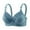 Blue, variant on Women's Plus Size Wireless Bra Anti-Sagging Support, Side Smoothing Adjustable Straps Lingerie, Thin Molded Cup Push Up Bras for Women No Underwire