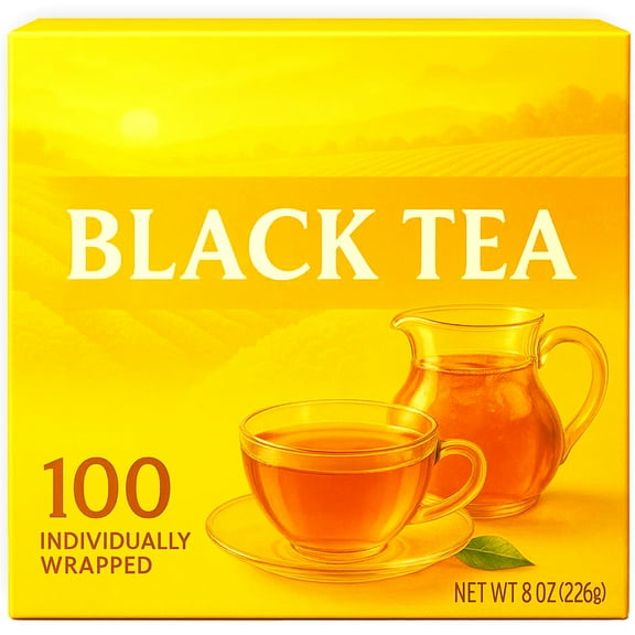 Lipton Black Tea Bag Hot or Iced Tea Bags 0.5 Pounds - Individually Wrapped Bold Classic Flavor 99 Bags