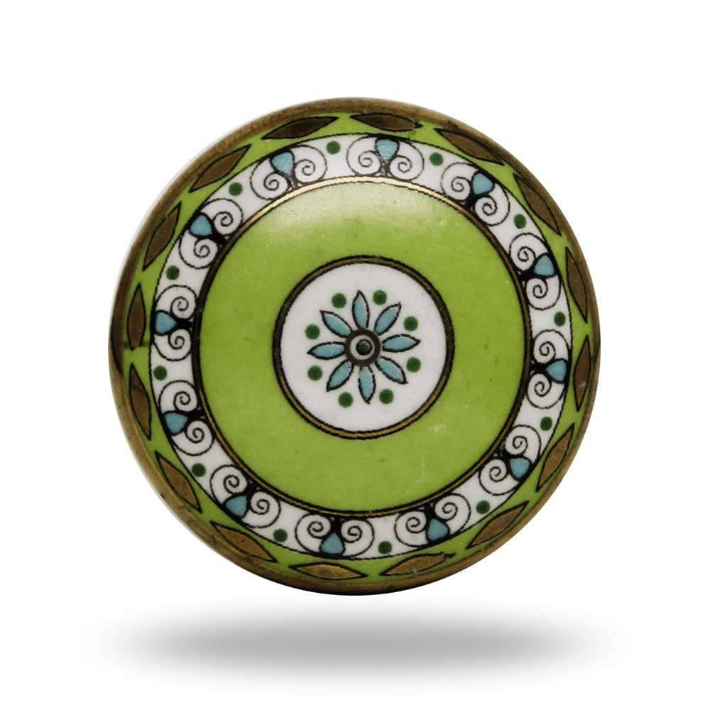 Set of Six Tessellate Ceramic Cabinet Knobs by Trinca-Ferro