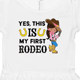 thumbnail image 4 of Inktastic Yes, this IS my First Rodeo- cowgirl in hat and boots Girls Toddler Dress, 4 of 5