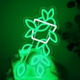 thumbnail image 4 of USB-Powered Green Plant LED Neon Light - Modern Hanging Decor, No Batteries Needed, Plug-and-Play for Home, Office, Wedding, Party, or Gift - Durable Indoor/Outdoor Lighting, 2D Plant-Shaped Wall Art, 4 of 6