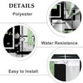 thumbnail image 5 of Minimalism Geometric Shower Curtain Sets Black White Green Shower Curtain for Bathroom Geometry Squares Abstract Modern Bath Curtain for Home Family Bathtub Decor with Hooks 72x84 Inches, 5 of 6