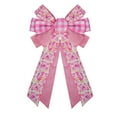 thumbnail image 3 of Usloyux under $5 3Pcs Easter Bow Decoration, Polyester Ribbon for Wreath, Tree, Door and Wall, Festive Holiday Decor, Large Size Eye-Catching Accent for Seasonal Celebrations and Parties, 3 of 9