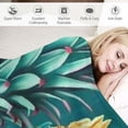 thumbnail image 3 of ARISTURING Pineapples Flowers Leaves Flannel Blanket Exquisite Gifts for All Seasons Super Soft Blanket 60x80in, 3 of 6