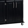 thumbnail image 3 of Homestyles Dolly Madison Wood Rolling Kitchen Cart in Black, 3 of 10