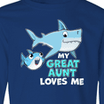 thumbnail image 4 of Inktastic My Great Aunt Loves Me with Cute Sharks Long Sleeve Youth T-Shirt, 4 of 5
