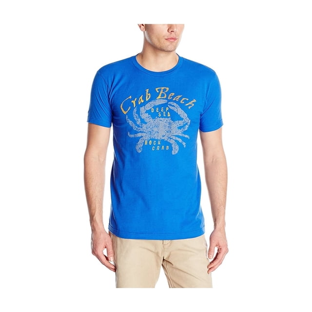 GH Bass & Co. Camiseta gráfica Crab Beach para hombre, azul, pequeña