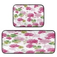 thumbnail image 2 of Kitchen Floor Mat 2 Sets Carpet Floor Mat Kitchen Mat Bathroom Mat Living Room Mat Bedroom Mat Absorbent Delicate Fabric No Ball Colorful Watercolor Roses, 2 of 7
